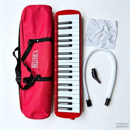 32-key melodica, 37-key melodica, student melodica, beginner melodica, musical instrument, music education, portable instrument, Australian students, classroom music - Pink - Size 37