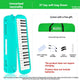 37-key mouth blown pipe, classroom musical instrument, blowing nozzle, base support, drainage function, Australian music education, classroom pipe with drainage, easy play wind instrument - Green - Size 37