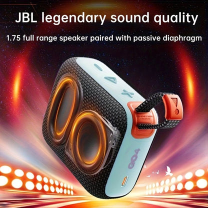portable Bluetooth speaker, compact speaker, 7-hour playback, beach speaker, camping speaker, home speaker, outdoor speaker, long battery life, passive radiator - White - Size IPX7
