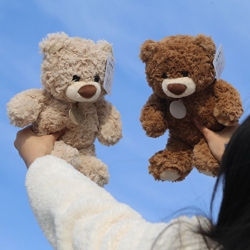 teddy bear, plush doll, soft toy, cuddly bear, boys birthday gift, claw machine prize, flower shop bear, huggable toy, beige teddy, brown teddy, stuffed animal, Australian toy - Dark Brown - Size 20CM