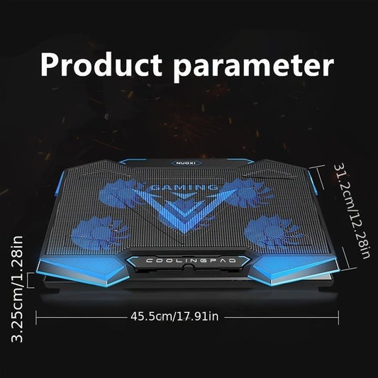 Laptop Cooling Pad Five-Core Cooling Foldable Stand Adjustable Stand Laptop - Red - Size Universal