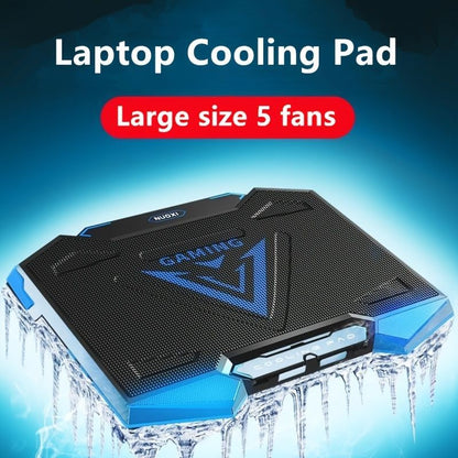 Laptop Cooling Pad Five-Core Cooling Foldable Stand Adjustable Stand Laptop - Red - Size Universal
