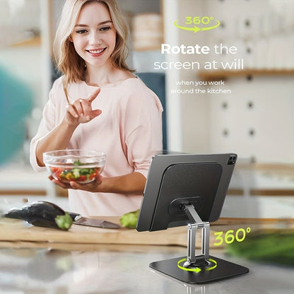 Black Silver laptop stand, 360 degree rotatable, ergonomic laptop stand, laptop accessories, adjustable laptop stand, laptop riser, workspace ergonomics, Australian market