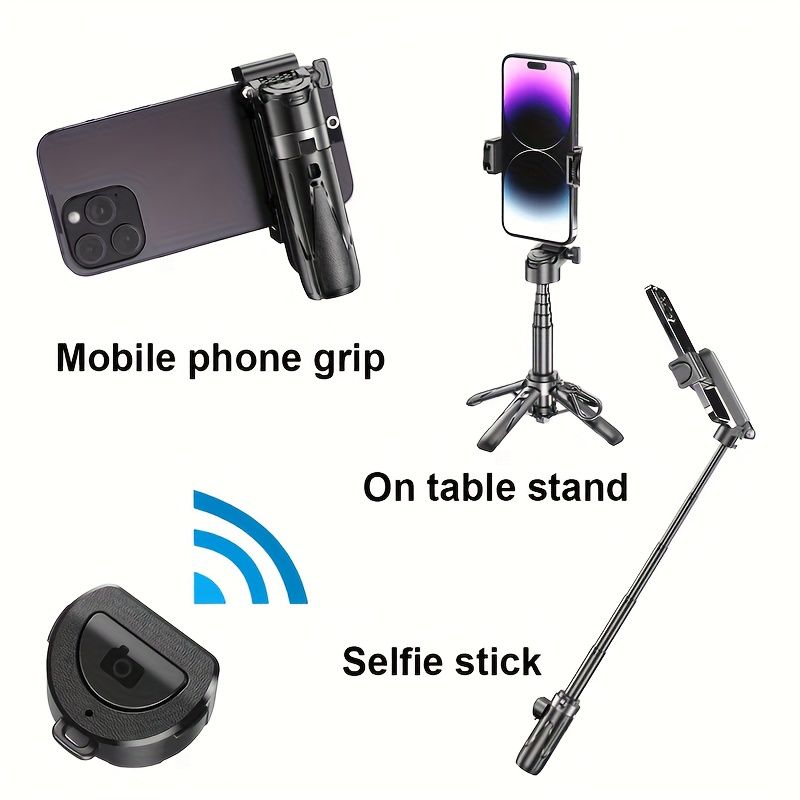 Black Blue mini selfie stick, Bluetooth selfie stick, extendable selfie stick, portable selfie stick, high-quality selfie stick, selfie stick Australia, wireless selfie stick, compact selfie stick, travel selfie stick, hands-free selfie stick