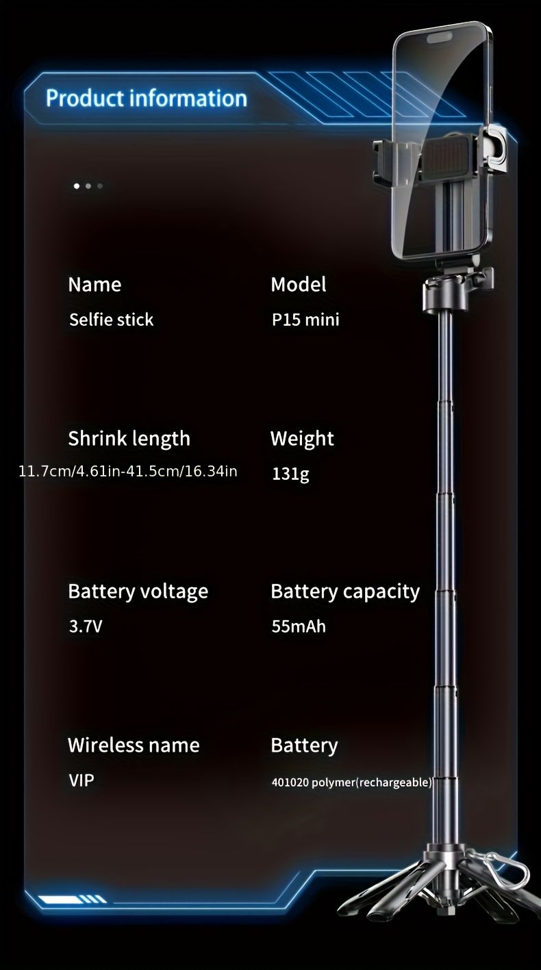 Black Blue mini selfie stick, Bluetooth selfie stick, extendable selfie stick, portable selfie stick, high-quality selfie stick, selfie stick Australia, wireless selfie stick, compact selfie stick, travel selfie stick, hands-free selfie stick