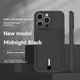 iPhone card holder case, built-in wallet phone case, midnight black phone case, drop protection case, iPhone wallet case Australia, Rubik's cube design case - Black - Size iPhone 17