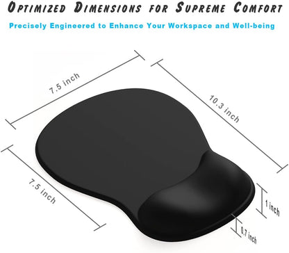 Gel Wrist Rest Mouse Pad - Ergonomic Office Mouse Pad with Wrist Support - Non-Slip, Design Desktop Accessory Pad for Home & Game Decoration (02Pink Serenity)