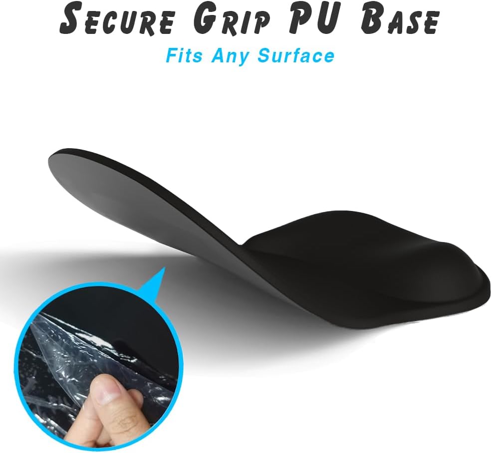 Gel Wrist Rest Mouse Pad - Ergonomic Office Mouse Pad with Wrist Support - Non-Slip Design Desktop Accessory Pad for Home & Game Decoration (06 Mocha Sha)