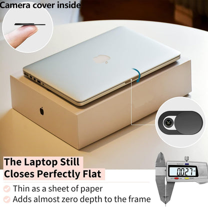 Easy On/Off Magnetic 360° Privacy Screen Filter, Compatible with Macbook Air 13.6/13 Inch (2022-2025, M2, M3, M4), Anti-Glare Laptop Privacy Screen Protector with Camera Cover - UV Blocking 90%-M odel A26 81, A3113, A3240