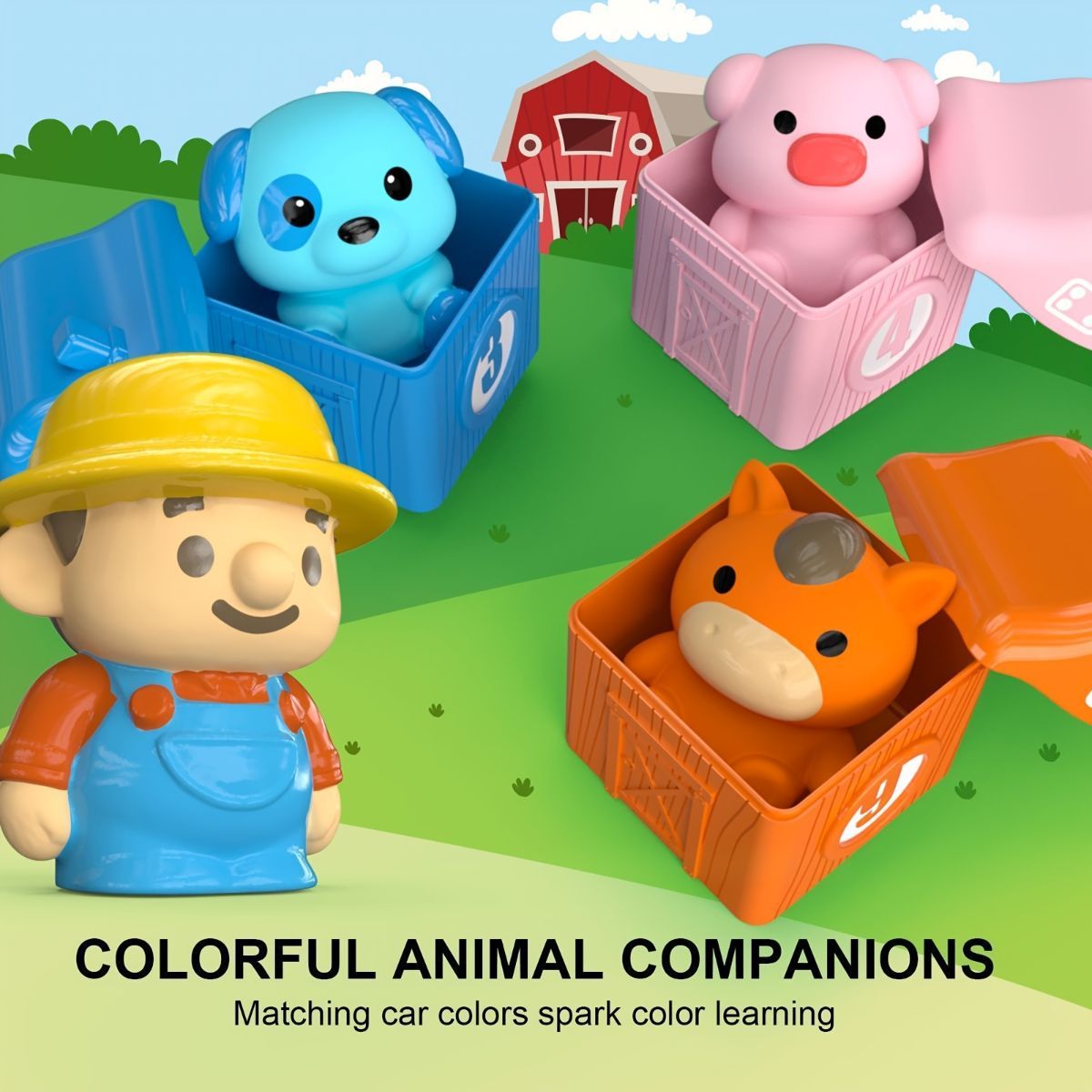 wooden toolbox, animal themed toy, building set, kids construction toy, fine motor skills, creative play, educational toy, birthday gift, Children's Day gift, Australian toy - Multi - Size set