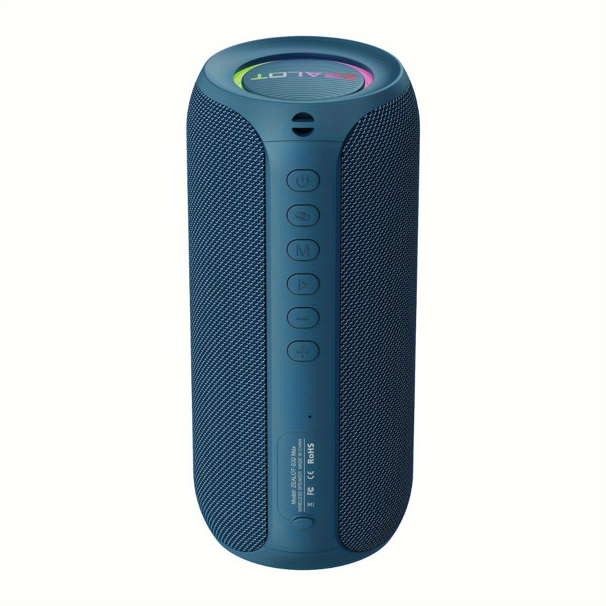 wireless bluetooth speaker, portable speaker, outdoor speaker, waterproof speaker, RGB light speaker, bass heavy speaker, camping speaker, beach speaker, Australia outdoor audio - Navy - Size IPX7
