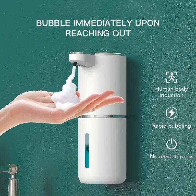 380ml touchless sensor automatic soap dispenser - wall-mounted, rechargeable lithium battery, USB charging, modern black design, suitable for bathroom and kitchen, bathroom soap dispenser | modern soap dispenser | touchless soap dispenser - Mekamart Australia