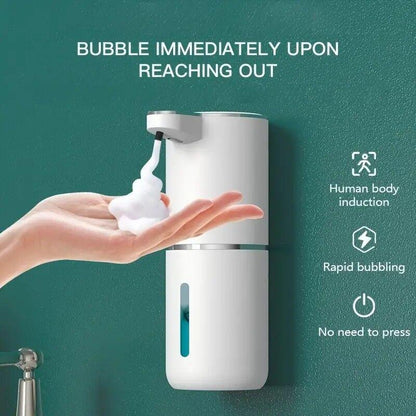 380ml touchless sensor automatic soap dispenser - wall-mounted, rechargeable lithium battery, USB charging, modern black design, suitable for bathroom and kitchen, bathroom soap dispenser | modern soap dispenser | touchless soap dispenser - Mekamart Australia