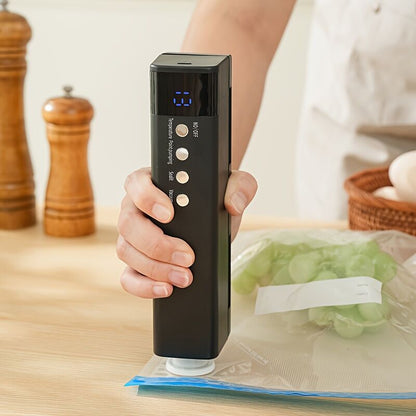 **1pc white Portable Wireless Vacuum Sealer｜USB Charging Compact Design, One-Touch Sealing for Long-Lasting Freshness, Ideal for Home & Outdoor Use**