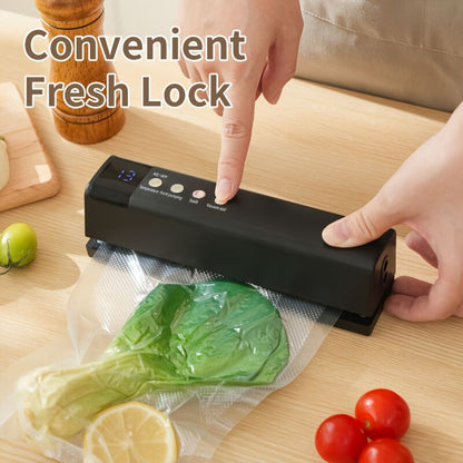 **1pc black Portable Wireless Vacuum Sealer｜USB Charging Compact Design, One-Touch Sealing for Long-Lasting Freshness, Ideal for Home & Outdoor Use**