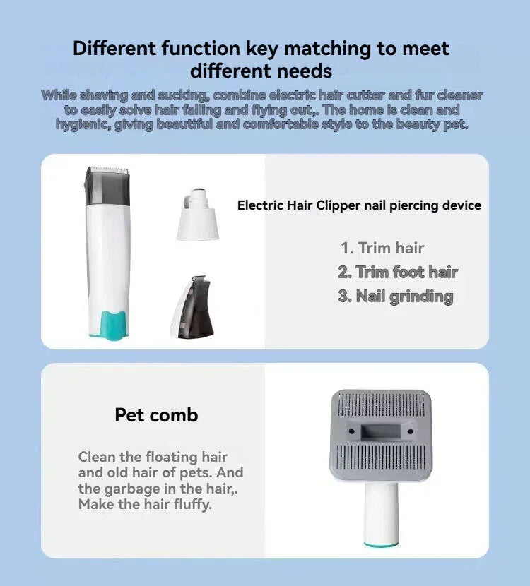 Australian Pet Hair Solution: 7-in-1 Grooming Vacuum for Clean Homes - Mekamart Australia