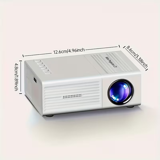 Portable mini projector - 1080P high-definition cinema, suitable for home, office and gaming | Compatible with iOS/Android/Windows | USB power supply + remote control