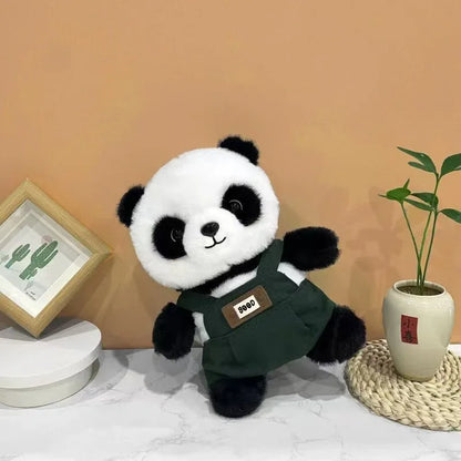 A unique Chinese panda plush toy, a simulated giant panda doll (green) - Mekamart Australia