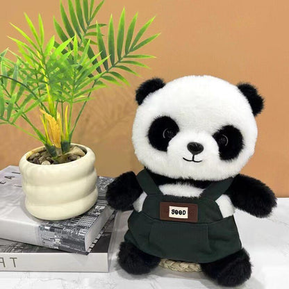 A unique Chinese panda plush toy, a simulated giant panda doll (green) - Mekamart Australia