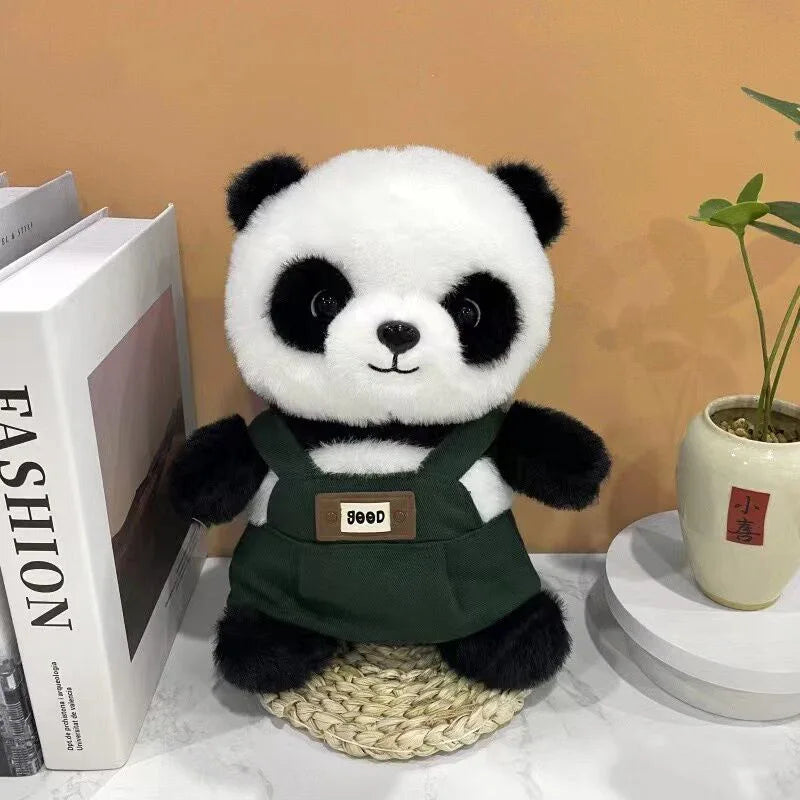 A unique Chinese panda plush toy, a simulated giant panda doll (green) - Mekamart Australia