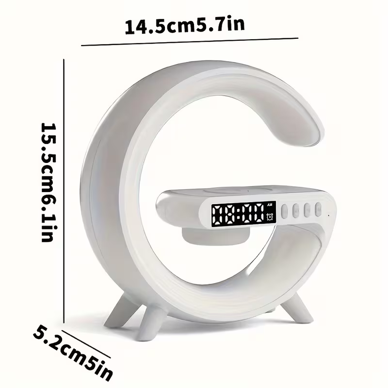 Wireless speaker with mobile phone charger; Creative ambient light night light; multi-functional music speaker suitable for teenagers and adults; bedroom bedside sound gift