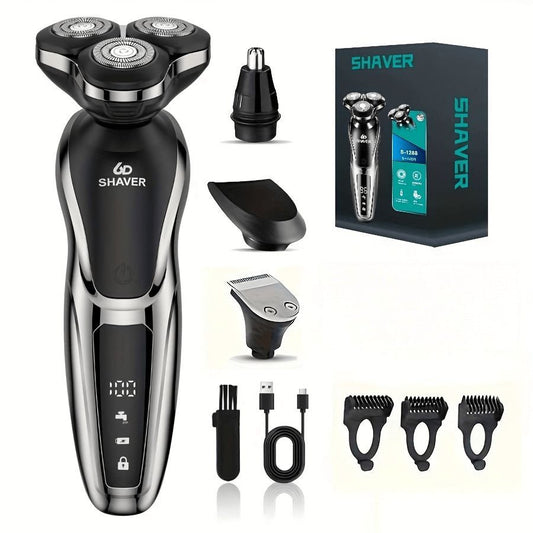 Men'S Electric Shaver 4-In-1 Shaver Multifunctional Shaver USB Charging Shaver - Black - Size 1168