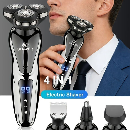 Men'S Electric Shaver 4-In-1 Shaver Multifunctional Shaver USB Charging Shaver - Black - Size 1168