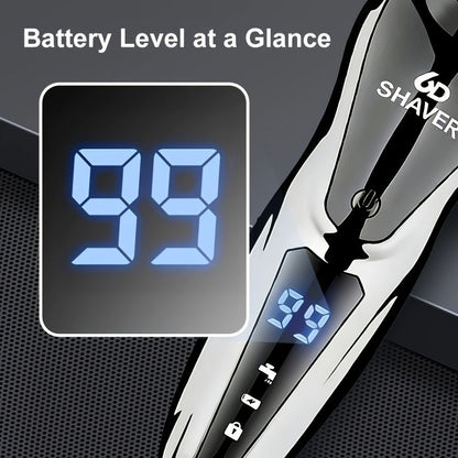 Men'S Electric Shaver 4-In-1 Shaver Multifunctional Shaver USB Charging Shaver - Black - Size 1168