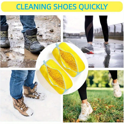Shoe Washing Machine Bag Durable Shoe Bag Shoe Cleaning Accessory Sneakers - Pink - Size 001