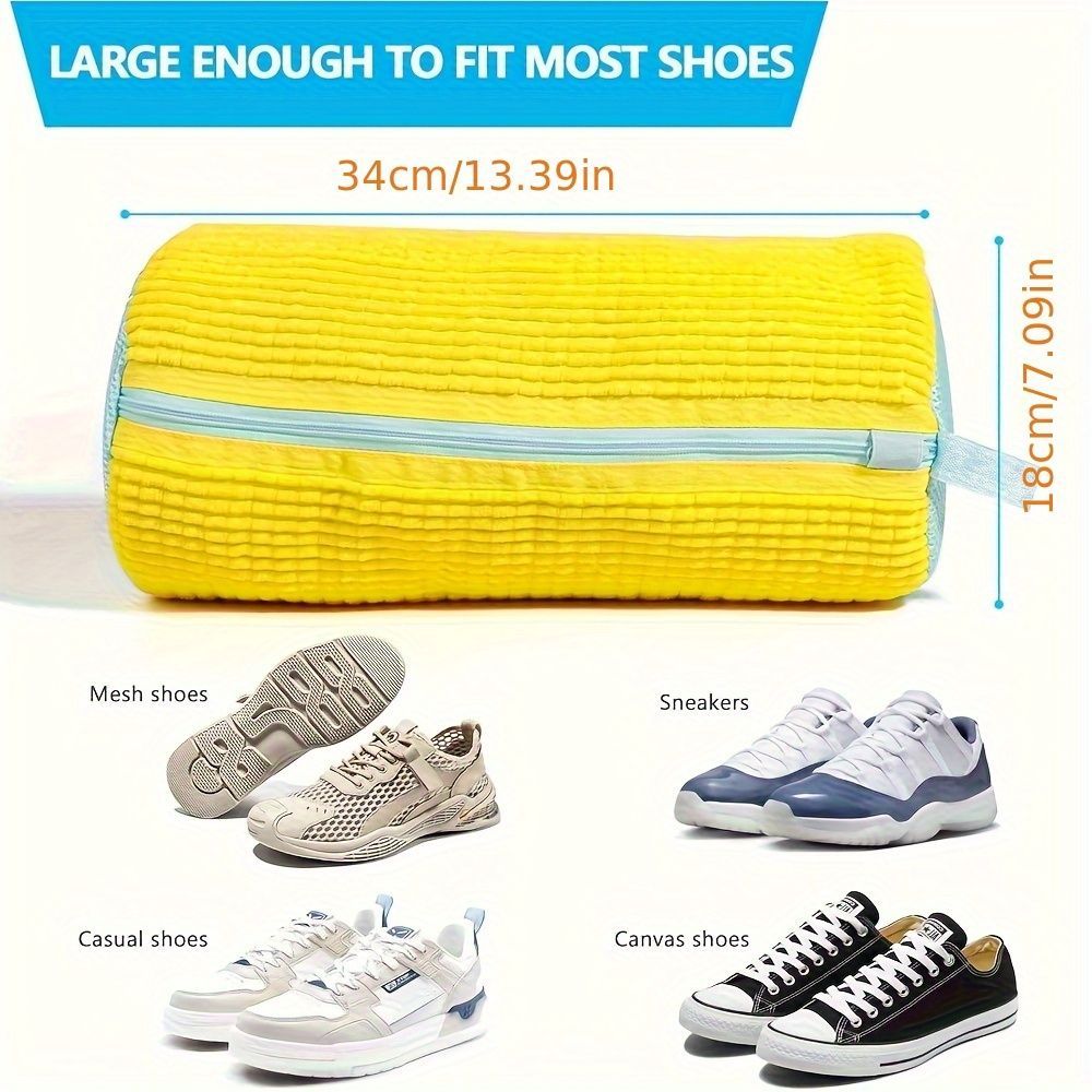 Shoe Washing Machine Bag Durable Shoe Bag Shoe Cleaning Accessory Sneakers - White - Size 001