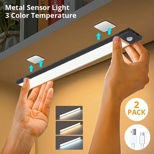 Motion Sensor Night Light LED Night Light Bar Home Lighting Garden Lighting - Black - Size 10CM