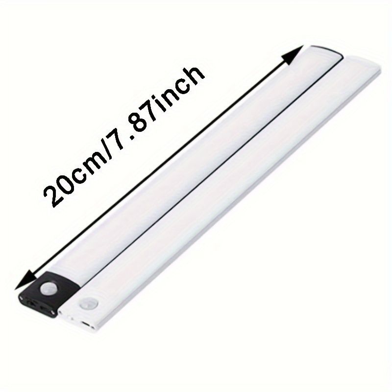 Motion Sensor Night Light LED Night Light Bar Home Lighting Garden Lighting - Silver - Size 20CM