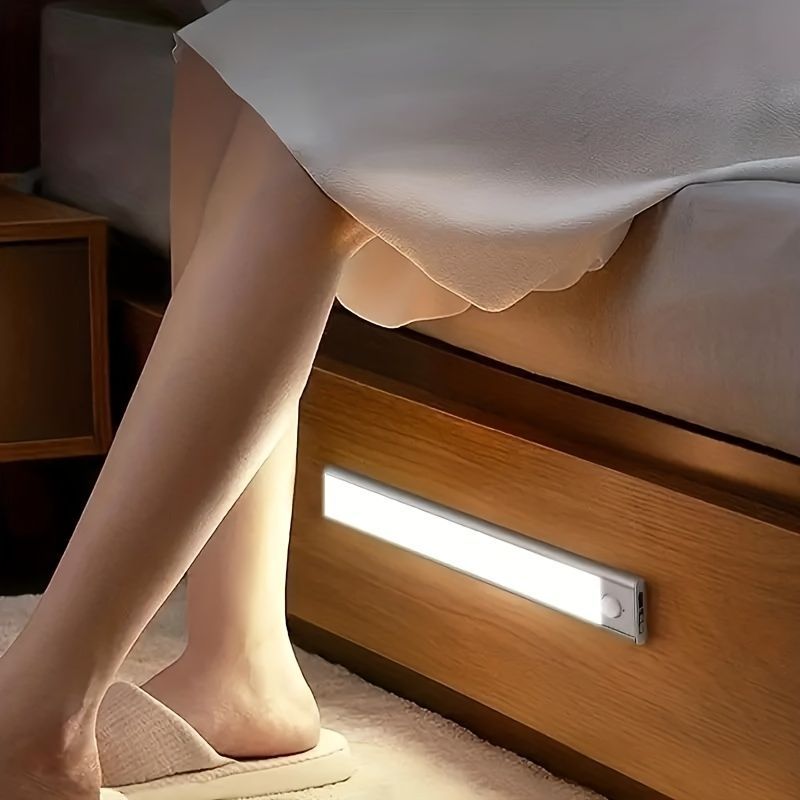Motion Sensor Night Light LED Night Light Bar Home Lighting Garden Lighting - Silver - Size 20CM
