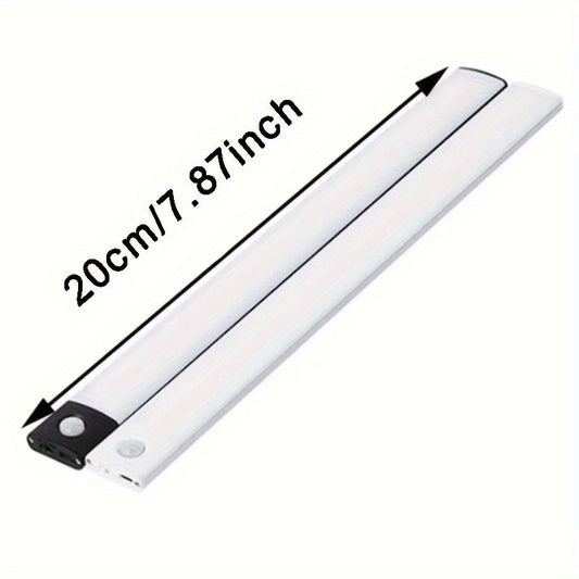 Motion Sensor Night Light LED Night Light Bar Home Lighting Garden Lighting - Silver - Size 30CM