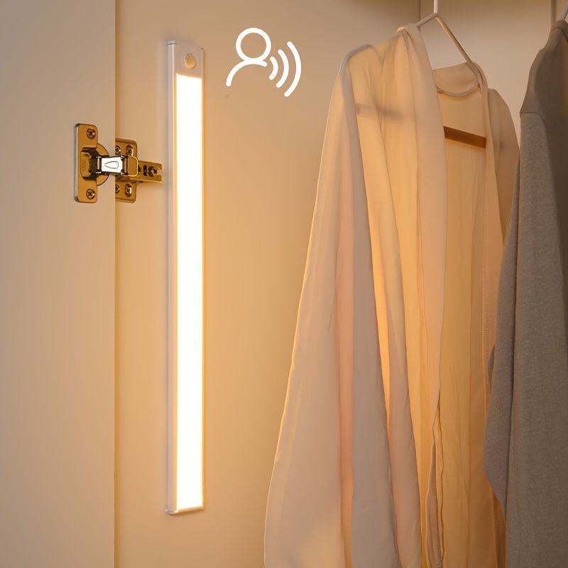 Motion Sensor Night Light LED Night Light Bar Home Lighting Garden Lighting - Silver - Size 40CM