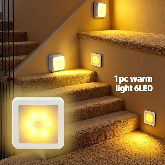 White Smart Motion Sensing Light 6-LED Light Wireless Light IP44 Light Automatic On