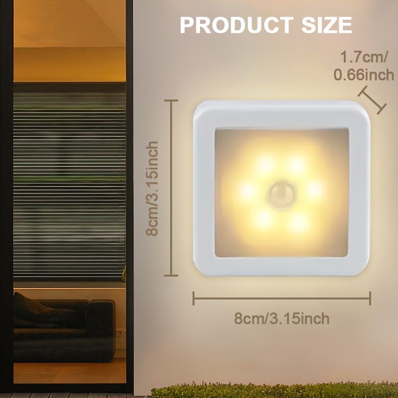 White Smart Motion Sensing Light 6-LED Light Wireless Light IP44 Light Automatic On