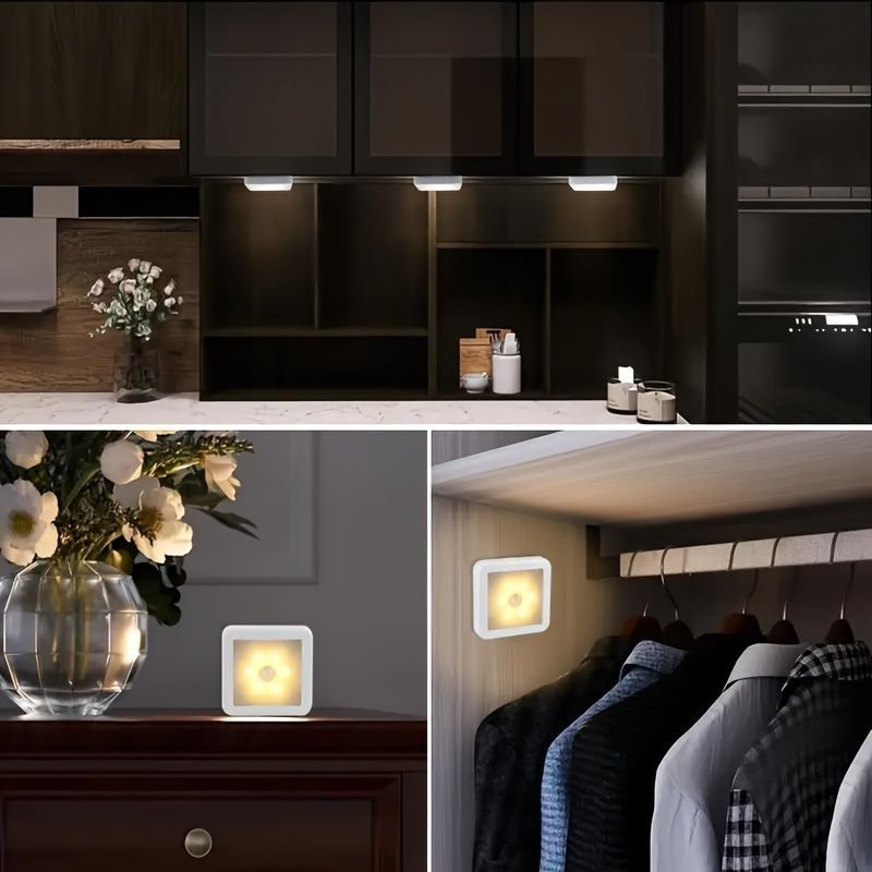 White Smart Motion Sensing Light 6-LED Light Wireless Light IP44 Light Automatic On