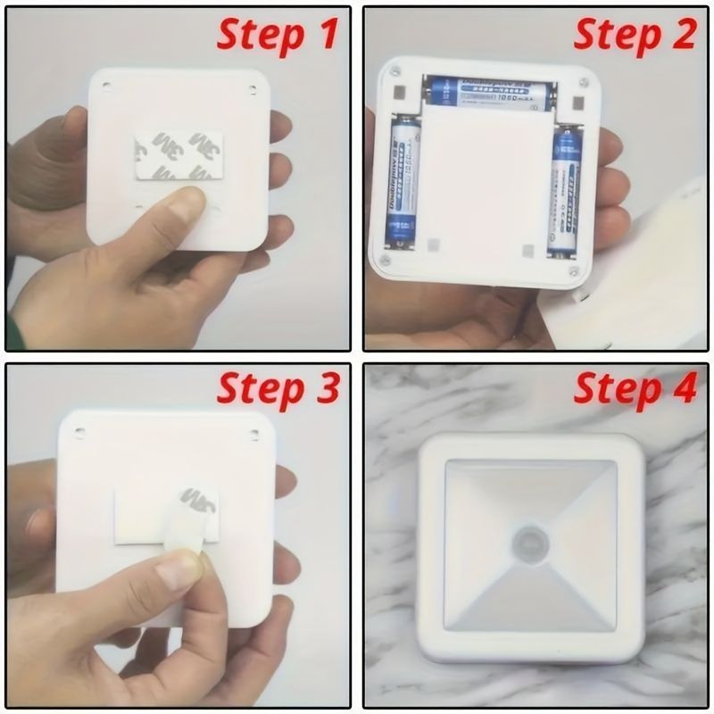 White Smart Motion Sensing Light 6-LED Light Wireless Light IP44 Light Automatic On