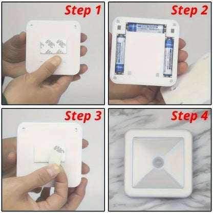 White Smart Motion Sensing Light 6-LED Light Wireless Light IP44 Light Automatic On