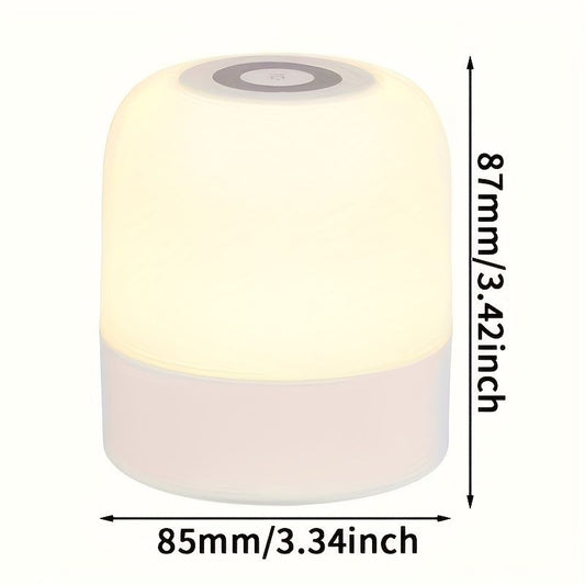 White Portable LED Table Lamp USB-C Rechargeable Lamp Adjustable Brightness Lamp 3