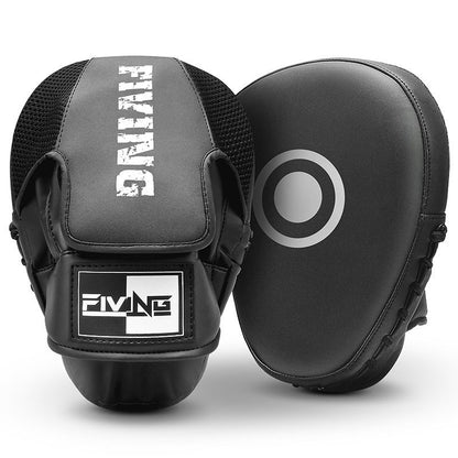 Sanda focus mitts, boxing training pads, Muay Thai mitts, adult martial arts equipment, kids boxing gloves, arc-shaped target, round training pad, striking practice, Australian martial arts - White - Size L