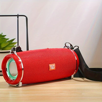 Portable Wireless Speaker Bluetooth Speaker Flashing LED Lights Party Speaker - Black - Size 01