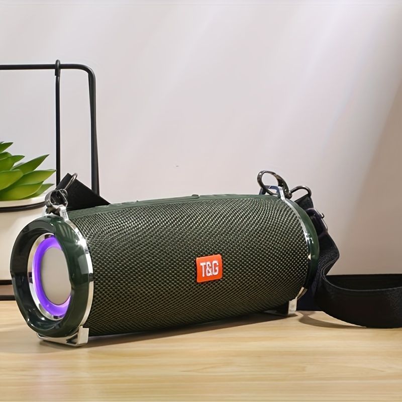 Portable Wireless Speaker Bluetooth Speaker Flashing LED Lights Party Speaker - Blue - Size 01