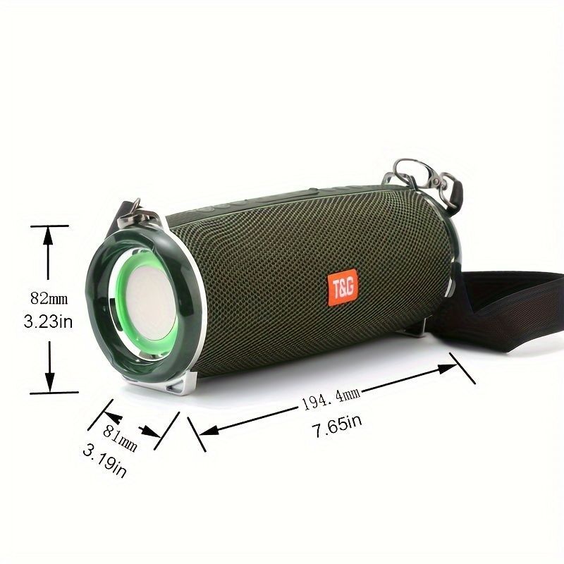 Portable Wireless Speaker Bluetooth Speaker Flashing LED Lights Party Speaker - Blue - Size 01