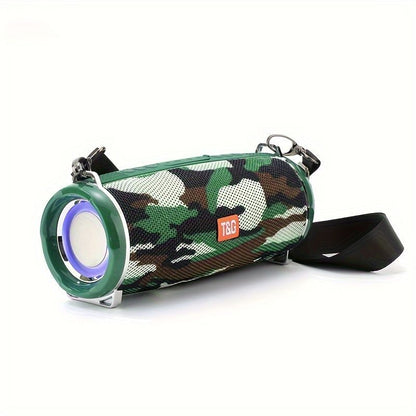 Portable Wireless Speaker Bluetooth Speaker Flashing LED Lights Party Speaker - Green - Size 01