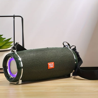 Portable Wireless Speaker Bluetooth Speaker Flashing LED Lights Party Speaker - Green - Size 01