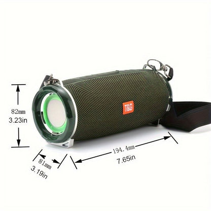 Portable Wireless Speaker Bluetooth Speaker Flashing LED Lights Party Speaker - Red - Size 01