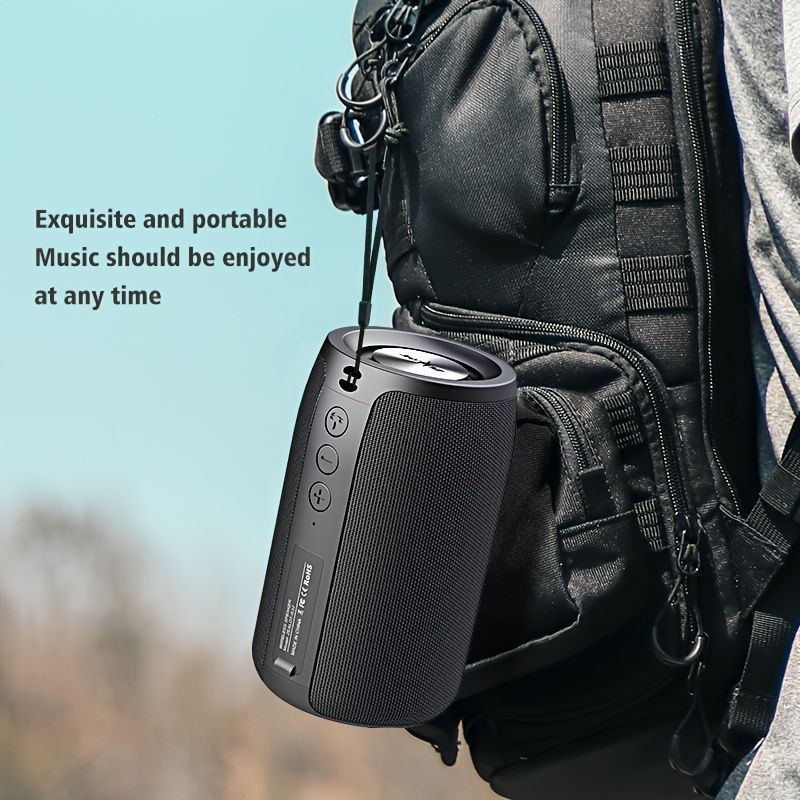 EALOT S32 Wireless Bluetooth Speaker Portable Speaker Powerful Bass TWS - Black - Size 001