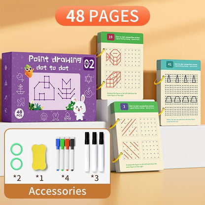 early education cards, dot to dot cards, pen control toys, toddler learning activities, 2-4 year old educational toys, write and wipe cards, fine motor skills, preschool learning resources, Australian kids toys - Multi - Size 32pages